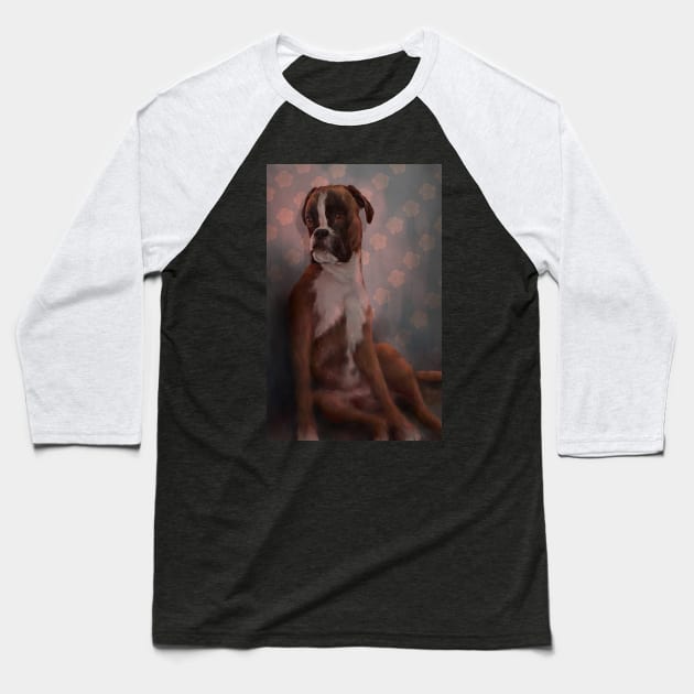 A fancy Boxer Baseball T-Shirt by amusedcow_art